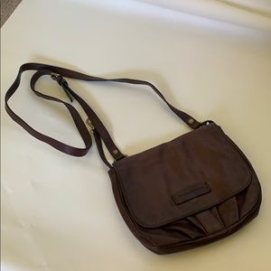 Brown leather Frye crossbody bag